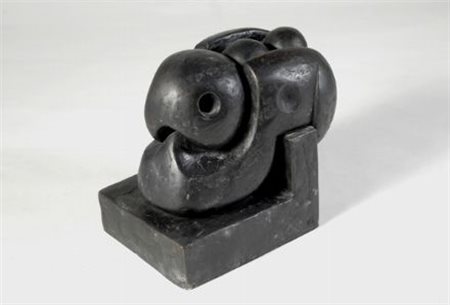 Pietro Cascella (Pescara, 1921 - Roma, 2008) Senza titolo Bronzo patinato,...