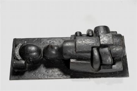 Pietro Cascella (Pescara, 1921 - Roma, 2008) Il fiato di Dio Bronzo, cm....