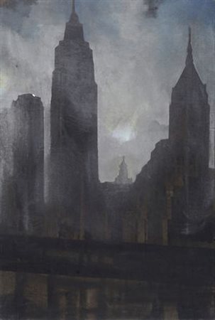 Luca Pignatelli (Milano, 1962) New York, 2003 Olio su tela, cm. 90,5x60...