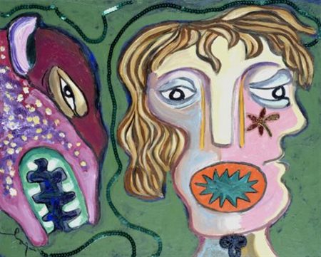 Enrico Baj (Milano, 1924 - 2003) La bella e la bestia Tecnica mista e collage...