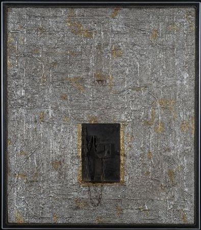 Elio Marchegiani (Siracusa, 1929) Serratura con chiave, 1963 Tecnica mista su...