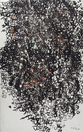 Antonio Sanfilippo (Partanna, 1923 - Roma, 1980) Senza titolo, 1961 Tempera...