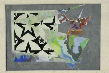 (Nello Voltolina) Novo (Donada, 1908 - Padova, 1944) Composizione futurista,...