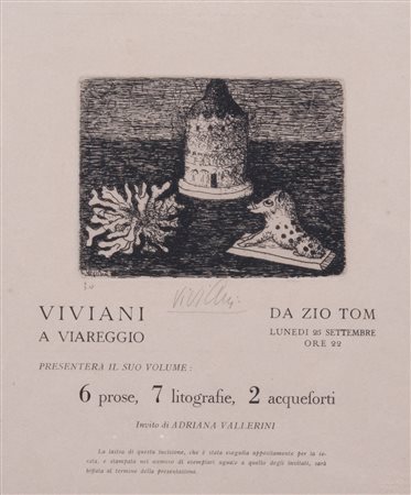 Giuseppe Viviani, Invito alla serata di presentazione del volume 6.7.2, 1950
