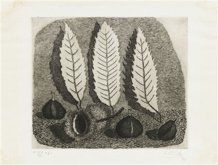 Giuseppe Viviani, Castagne e foglie, 1949