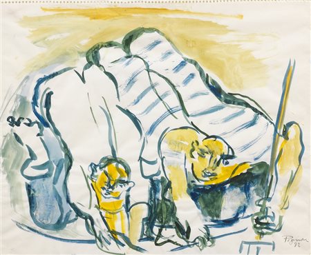 Edouard Pignon, Les rendez-vous d'Antibes (aux deux pecheurs), 1982