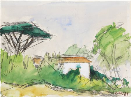Ottone Rosai, Paesaggio, (1956)