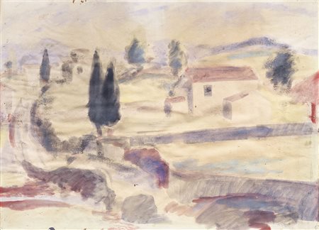 Ardengo Soffici, Paesaggio di Poggio a Caiano, il Concone, (1921)