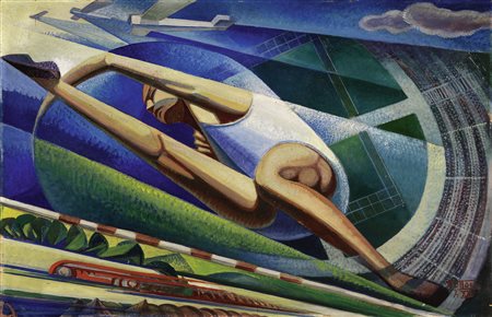 Gerardo Dottori, Saltatore con l'asta, 1934