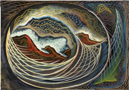 Pippo Oriani, Apparizione del paesaggio aereo, 1933