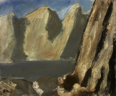 Mario Sironi, Paesaggio con montagne, 1932 ca.