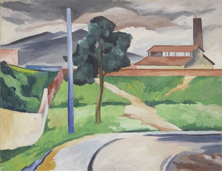 Alberto Magnelli, Étude, Paysage à l'Usine, 1924-28