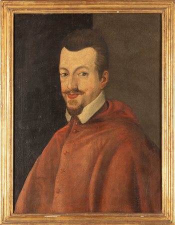 Scuola italiana, secolo XVIII - Ritratto di cardinale, a mezzo busto