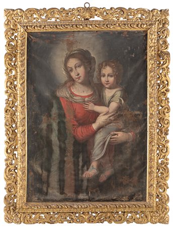 Scuola italiana, secolo XIX - Madonna con Bambino