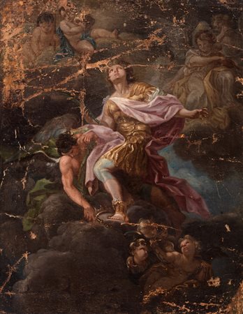 Scuola napoletana, secolo XVIII - Apoteosi di un Santo guerriero (San Giorgio?)