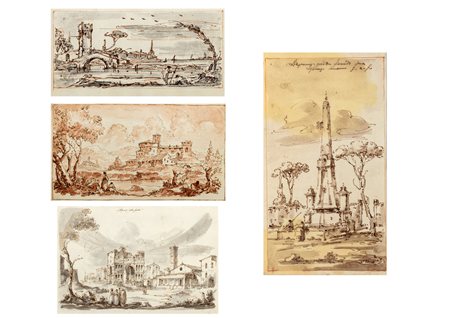 Maestro del Ricciolo, identificato con Giuseppe Latini (1903-1972) - Lotto composto da quattro disegni