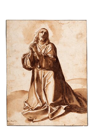 Giovanni Bernardino Azzolino, detto Bernardino Siciliano (Cefalù 1572-Napoli 1645)  - Cristo nell'Orto del Getsemani