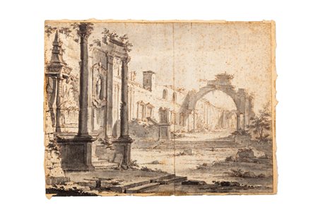 Scuola veneta, secolo XVIII - Capriccio architettonico