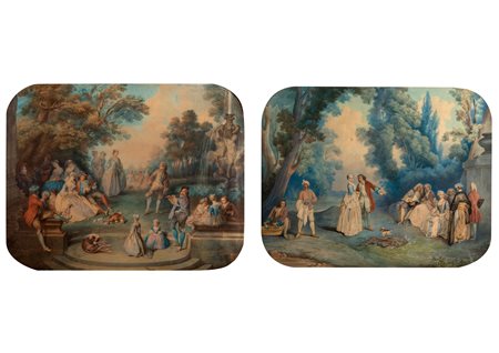 Carl Friedrich Naumann (Dresda 1813-1859)  - Concerto en plein air; e Scena galante en plein air (en pendant)