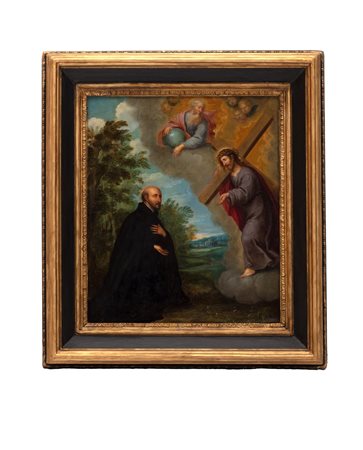 Scuola fiamminga, inizi secolo XVII - Visione di Sant'Ignazio di Loyola a La Storta, presso Roma