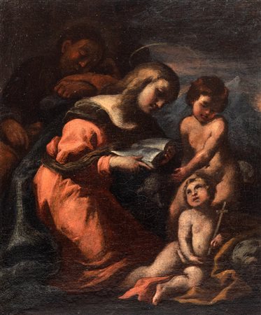 Scuola dell'Italia centrale, secolo XVII - Sacra Famiglia con San Giovannino