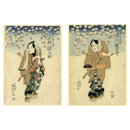 UTAGAWA KUNISADA (TOYOKUNI III) (? 1786 ñ Edo 1865), Attore nel ruolo di samurai, 1842-44