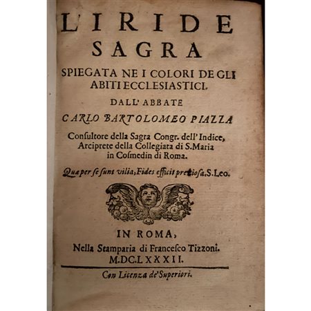 1682, L'iride sagra spiegata ne i colori de gli abiti ecclesiastici, Piazza Carlo Bartolomeo. Stampato a Roma