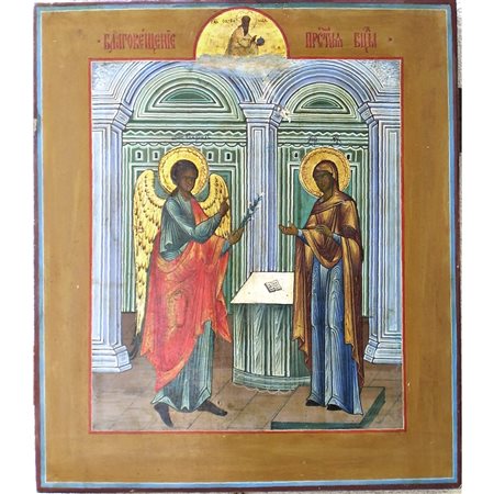 Icona russa raffigurante “Annunciazione della SS. Madre di Dio”