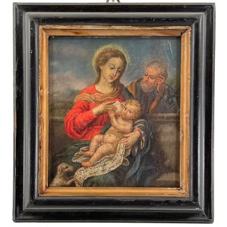 “Sacra Famiglia con Madonna che allatta”. Area veneta, metà del XVIII secolo
