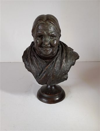 Ignoto - Busto di figura femminile senile - Scultura in bronzo h.cm.22