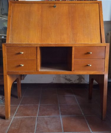 Secretaire scrivania vintage in legno anni 50 cm.101x51 h.cm.123