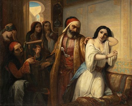 CHARLES LOUIS LUCIEN MÜLLER (ATTR.) (Parigi, 1815 - 1892)
: 
Haydeé venduta dal Sultano