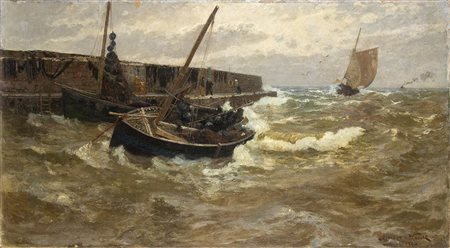 ALBERT WENK (Bühl, 1863 -  Monaco di Baviera, 1934): Marina, 1893