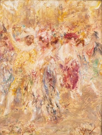 VINCENZO MIGLIARO (Napoli, 1858 - 1938): Mascherata