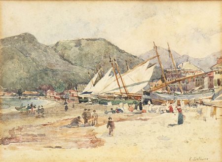 EDUARDO DALBONO (Napoli, 1841 - 1915): Sestri Levante