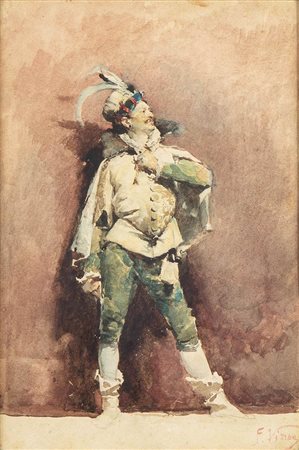 FRANCESCO VINEA  (Forlì, 1845 - Firenze, 1902)
: Personaggio in costume