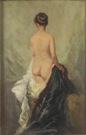 FRANCESCO VINEA  (Forlì, 1845 - Firenze, 1902)
: Nudo femminile di spalle