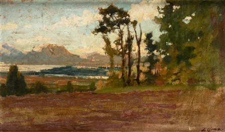 LUIGI CIMA (Mel, 1860 - 1944): Paesaggio boschivo