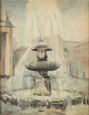GIOACCHINO CASCELLA (Pescara, 1903 - Rapino, 1982): Fontana di piazza San Pietro