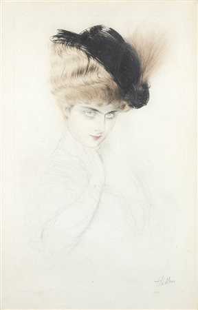 PAUL CÉSAR HELLEU (Vannes, 1859 - Parigi,  1927): Madame Letellier