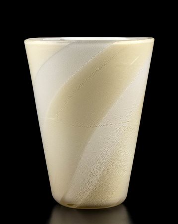 ARCHIMEDE SEGUSO (Venezia, 1909 - 1999): Vaso a fasce, Venezia 1940