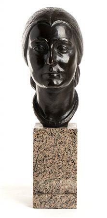 ÉMILE-JUST BACHELET (Nancy, 1892 - Aix-en-Provence, 1981): Ritratto di Benedetta Marinetti