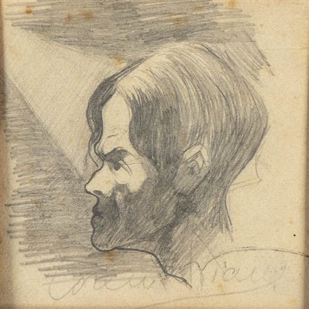 LORENZO VIANI (Viareggio, 1882 -  Lido di Ostia, 1936): Profilo di uomo