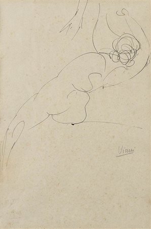 LORENZO VIANI (Viareggio, 1882 -  Lido di Ostia, 1936): Studio di nudo
