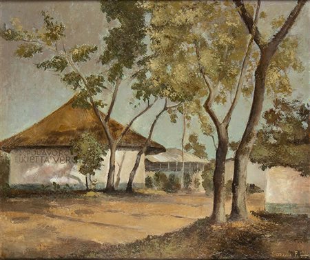 FELICE GAZZILLI (Andria 1906 - ?): Natura morta e paesaggio, 1941