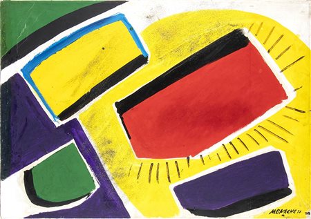 SANTE MONACHESI (Macerata, 1910 - Roma,  1991): Simbologia e forme primarie