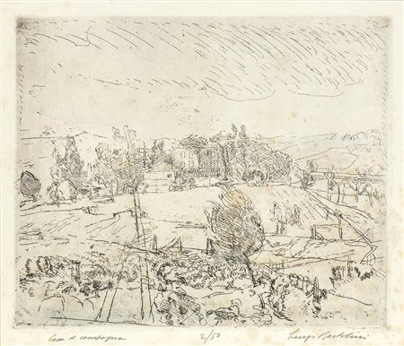 LUIGI BARTOLINI (Cupramontana, 1892 - Roma, 1963): Casa di campagna