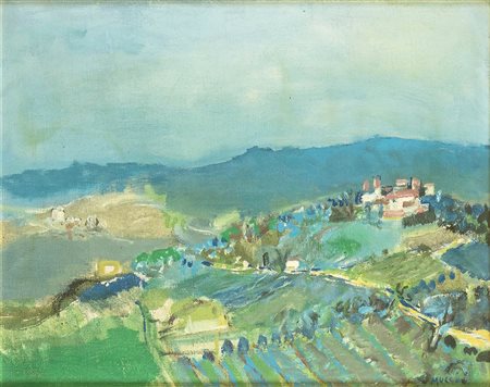 MARCELLO MUCCINI (Roma, 1926 - 1978): Paesaggio collinare