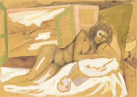 UGO ATTARDI (Genova, 1923 - Roma, 2006): Nudo