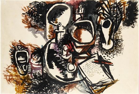 RENATO GUTTUSO (Bagheria, 1911 - Roma, 1987): Senza titolo, 1962